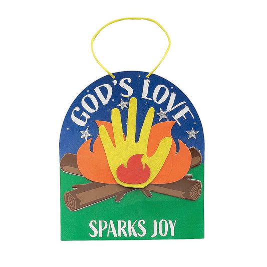 Fun Express Religious Bonfire God's Love Handprint Sign Craft Kit