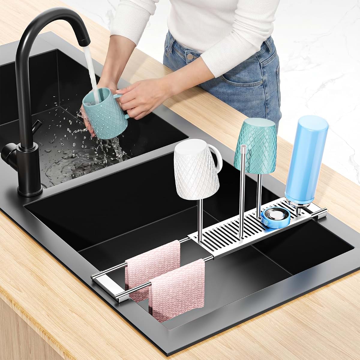 Xilimen Expandable Over Sink Drying Rack