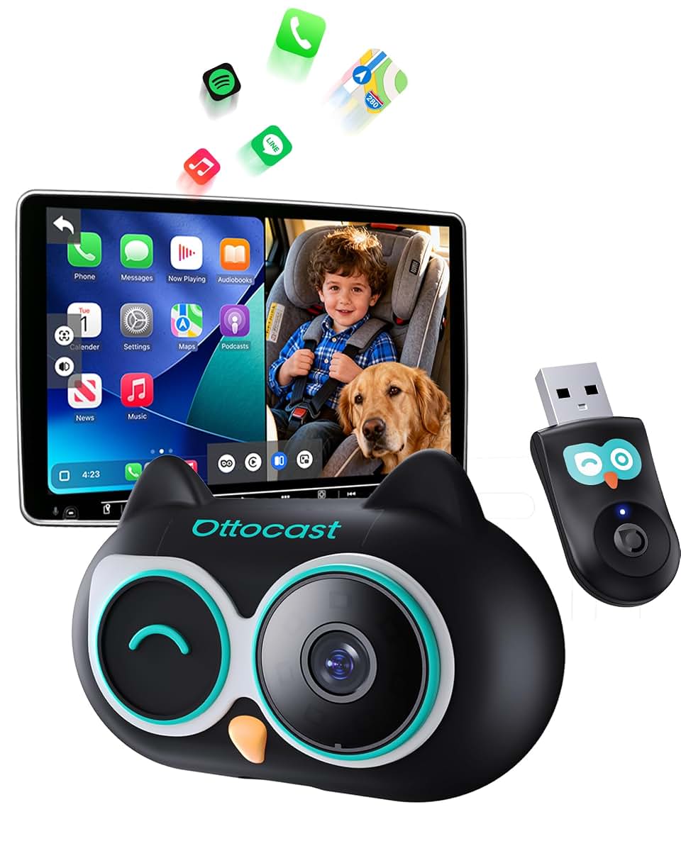 Ottocast Cabin Care Car Adapter With Baby Car Camera 1080P