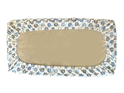 effe bebe Vera Elephant 100% Cotton Velour Baby Changing Pad Cover (Blue Grey) (photo 3)