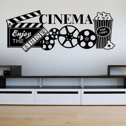 WEITAOSZ Home Theater Wall Sticker Theater Popcorn Vinyl Sticker Movie Leisure Room Cinema Decoration Art Wallpaper