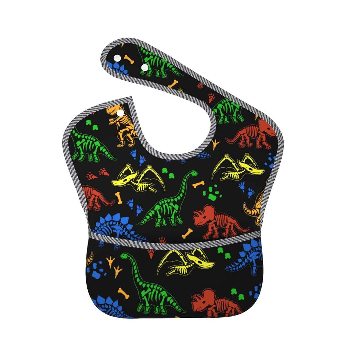 Midaivu Baby Feeding Bib Waterproof Adjustable With Pocket