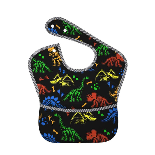 Midaivu Baby Feeding Bib Waterproof Adjustable With Pocket