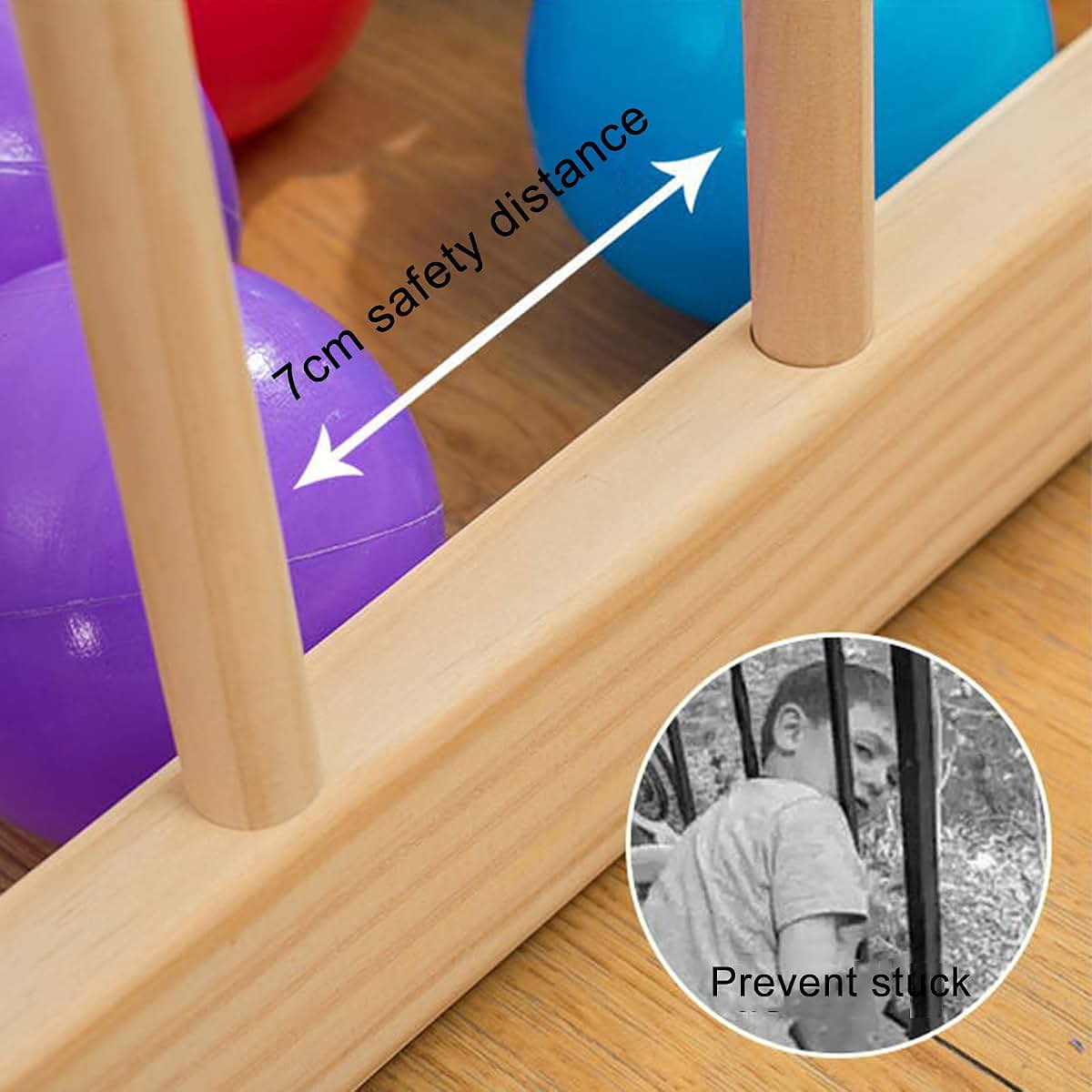 Jolan Baby Playpen Wooden,Indoor Outdoor Baby Fence,Crawling Playpen,Toddler Kids Large Safety Activity Center (photo 4)