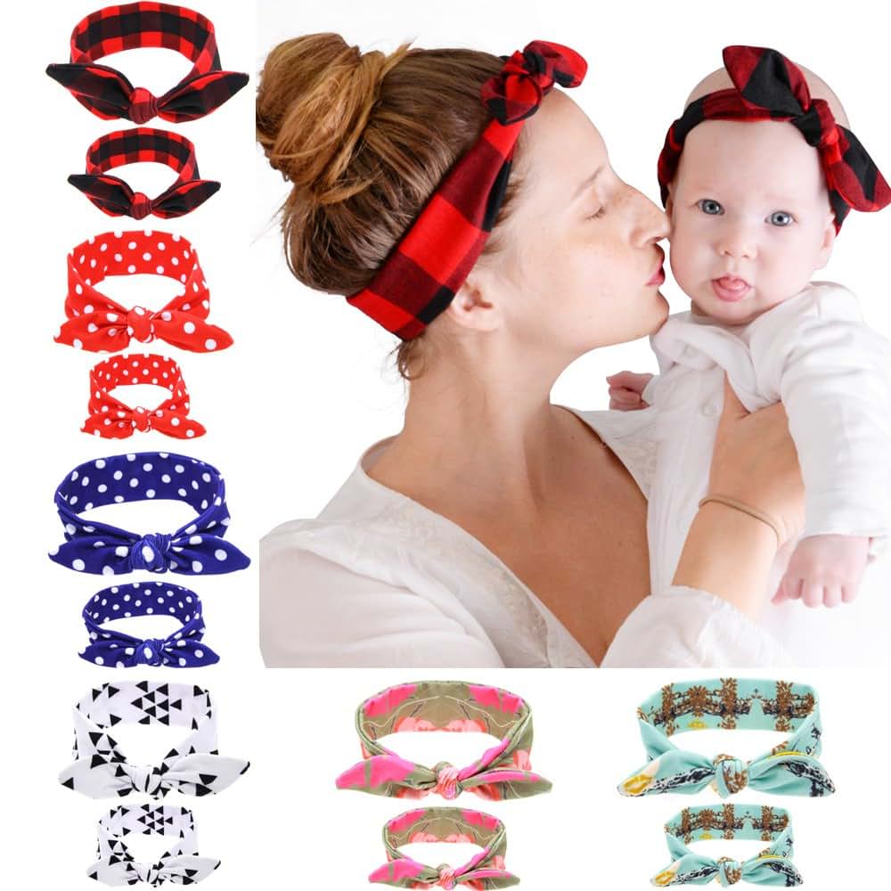 WeCoola Mommy and Me Headband Set is Matching Headbands for Mother & Daughter, Gift for Mom & Baby Girl & Mom Headband