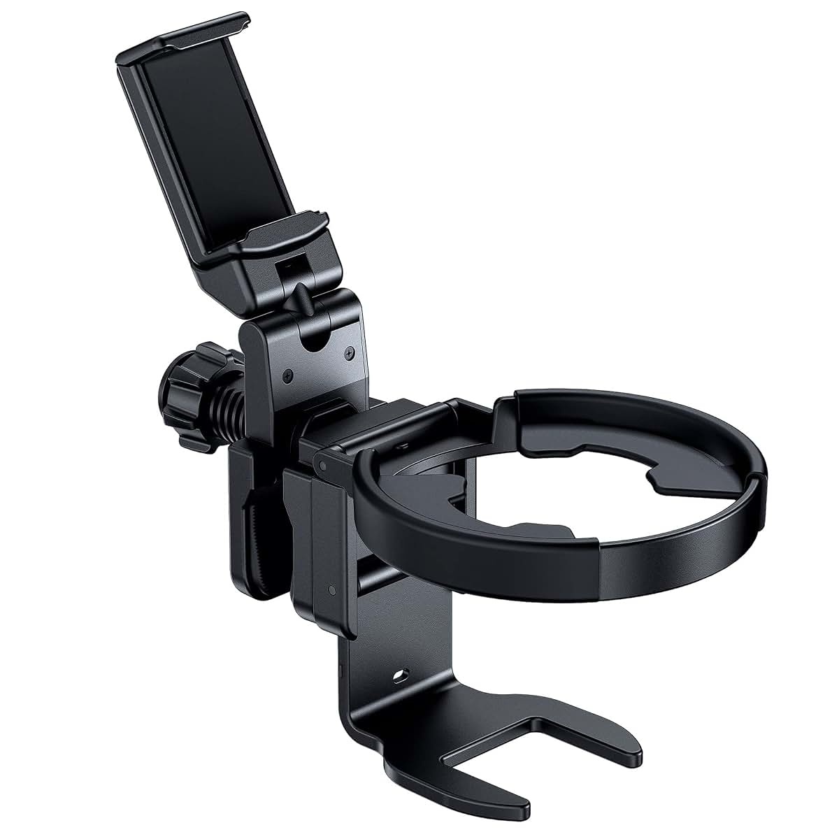 WixGear Stroller Cup Holder with Phone Stand, 2-in-1 Universal Holder for Stroller, Wheelchair, Walker