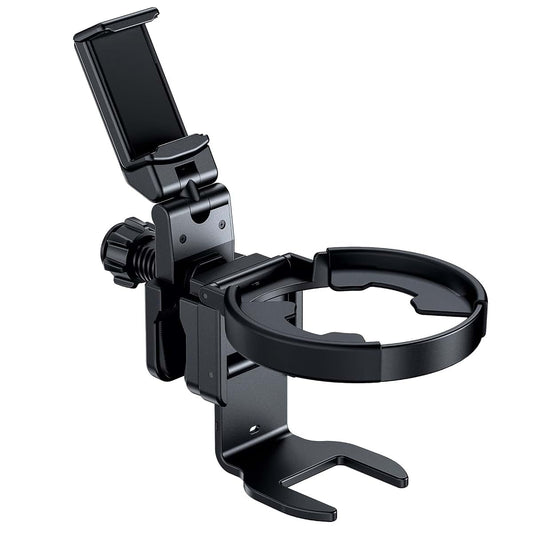 WixGear Stroller Cup Holder with Phone Stand, 2-in-1 Universal Holder for Stroller, Wheelchair, Walker