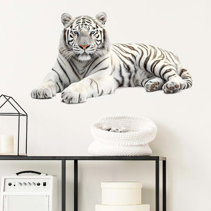 RoyoLam Lying White Tiger Wall Decal Removable Waterproof Vinyl
