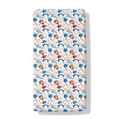 Cstdyfrv Baseball Sport Baby Crib Sheets Baseball Hat Toddler Bedding Bed Sheets Sports Lovers Gift Fitted Crib