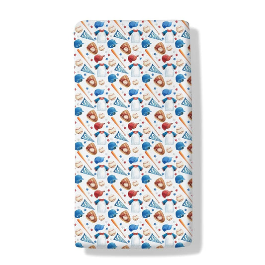 Cstdyfrv Baseball Sport Baby Crib Sheets Baseball Hat Toddler Bedding Bed Sheets Sports Lovers Gift Fitted Crib