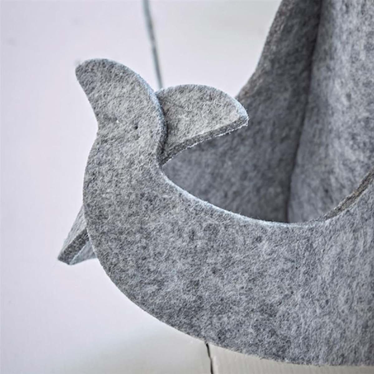 Klkcms Animal Storage Basket, Gray Collapsible Toy Container (photo 3)