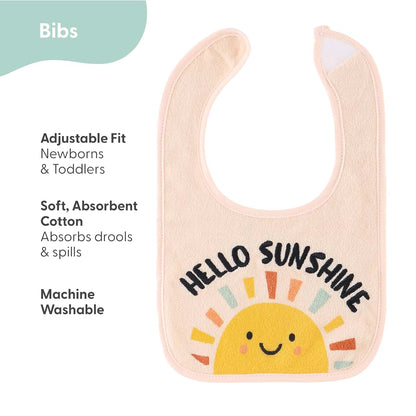 The Peanutshell Terry Cotton Baby Bibs Set of 10, Unisex