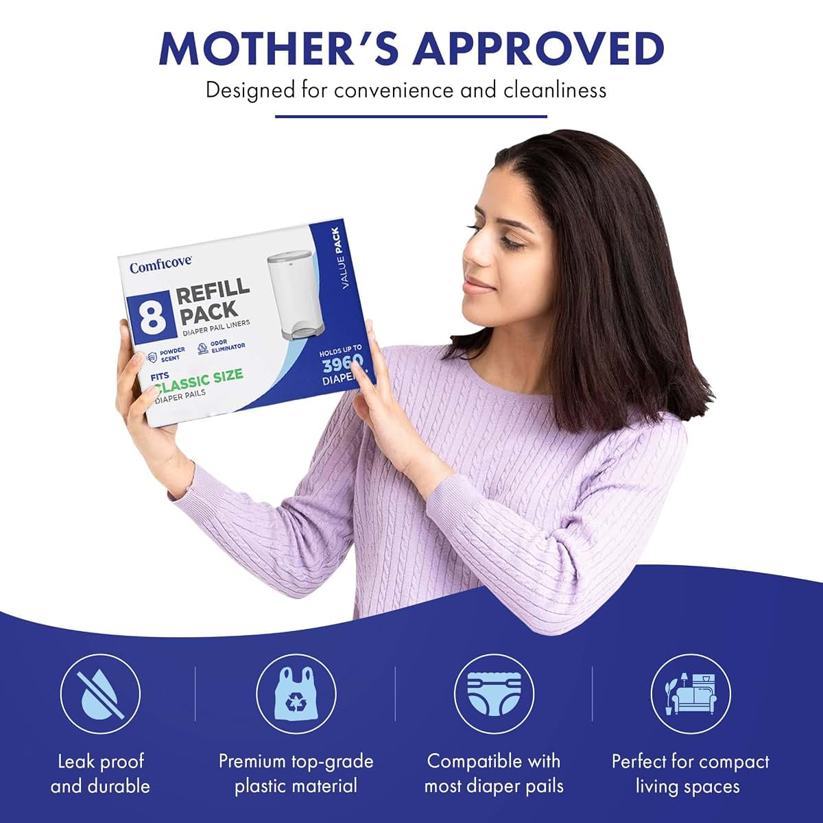 COMFICOVE Refills Compatible with DEKOR CLASSIC Diaper Pails
