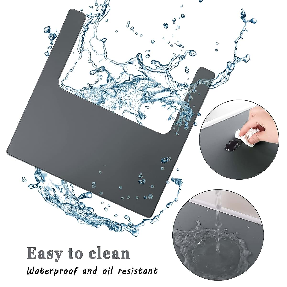 BabyOneStop High Chair Placemat For IKEA Antilop High Chair, Gray Silicone Tray Mat