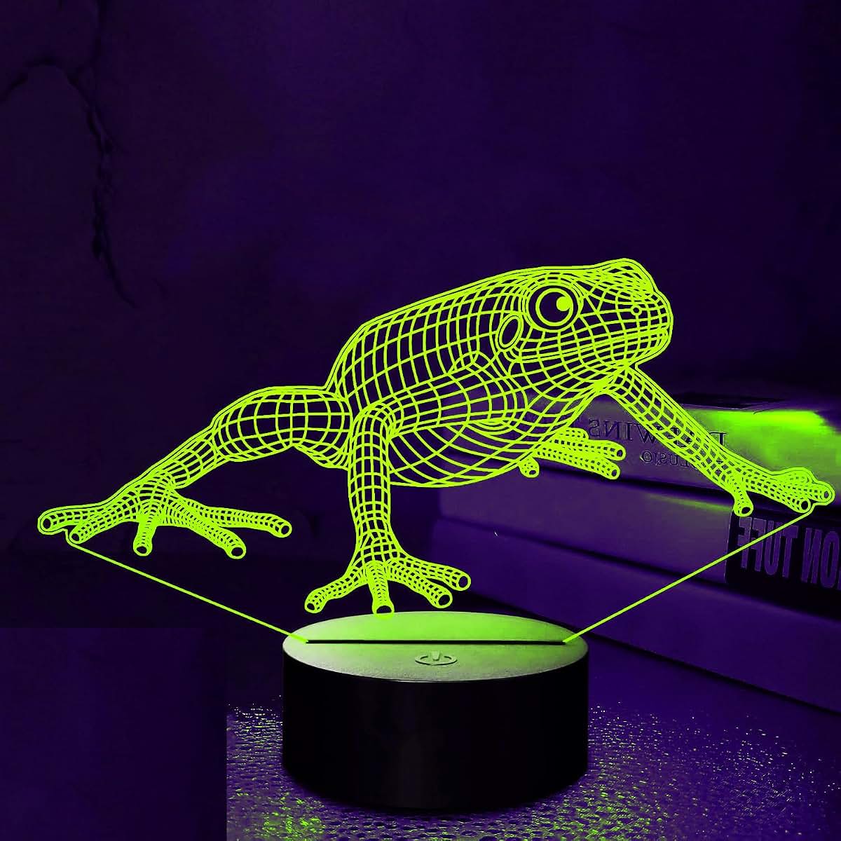 Jinnwell 3D Frog Night Light with 16 Color Changing Options (photo 3)