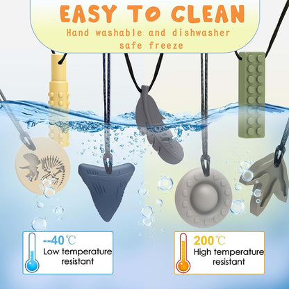 Chewy Silicone Sensory Necklaces for Teething and Focus Support
