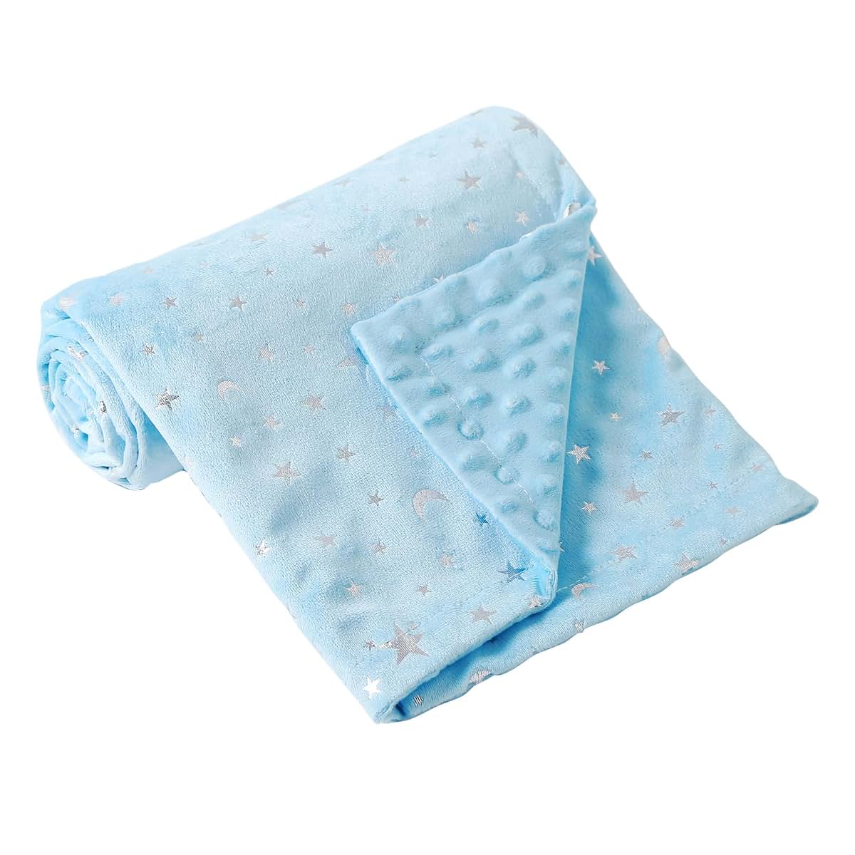 iEvolve Mini Minky Receiving Blanket for Nursery and Cuddling