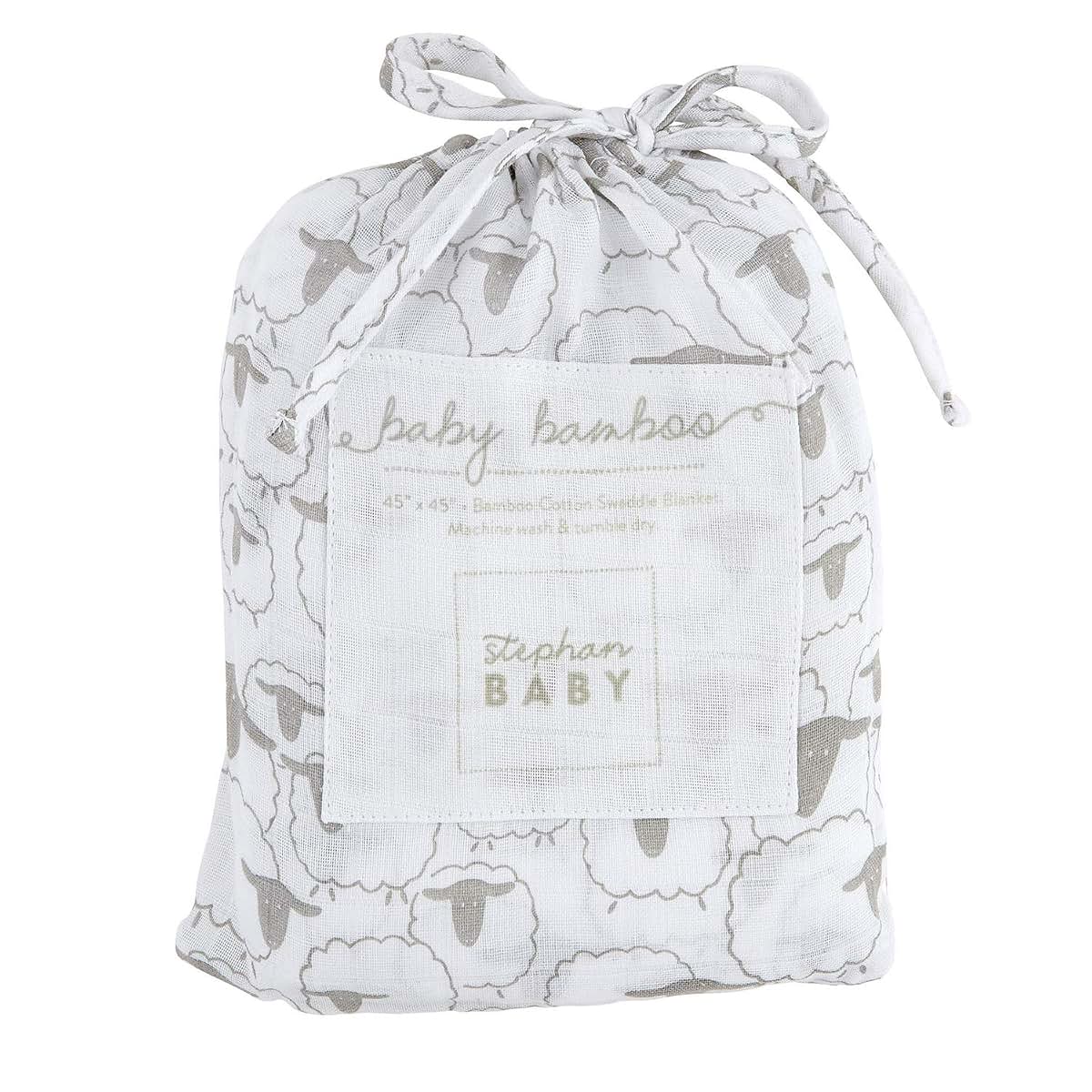 Stephan Baby Viscose + Cotton Swaddle Blanket, Little Lamb (photo 2)