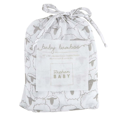 Stephan Baby Viscose + Cotton Swaddle Blanket, Little Lamb (photo 2)