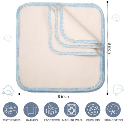 Mixweer Flannel Cloth Baby Wipes 8 x 8 Inches