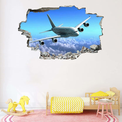 Kuletkear Sky 3D Plane Wall Decor Sticker Mural