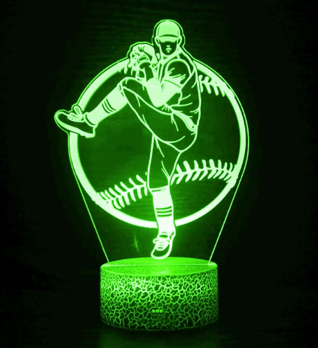 Jinnwell 3D Illusion LED Night Light Lamp for Bedroom and Living Room Decor