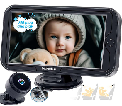 Car Camera Monitor for Infants | HD 1080P Rearview View