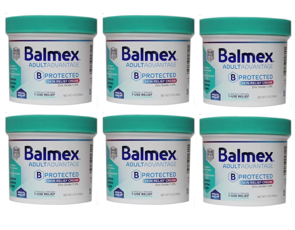 Emerson Healthcare Balmex Adult Care Rash Cream, 12 Ounce (Pack of 6)