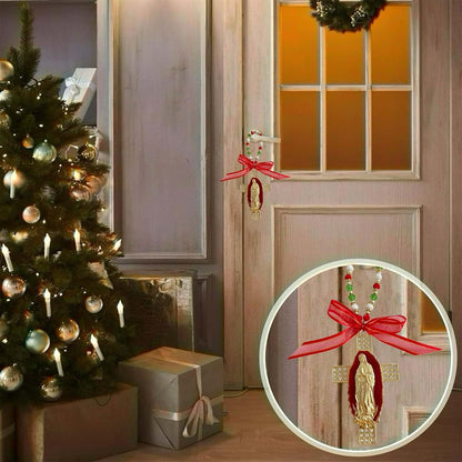 Bovemee Crucifix Door Hanger Set with Saint Jude and Virgin Mary Medals