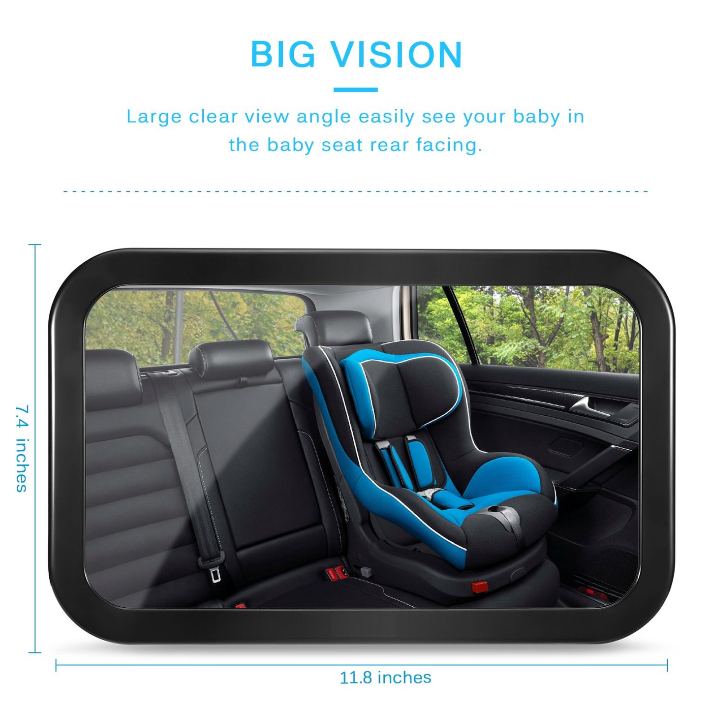 Darviqs Baby Car Mirror Wide View