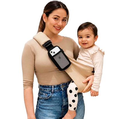 LizaBloom Baby Sling Carrier with Adjustable Padded Shoulder Strap and Hip Seat