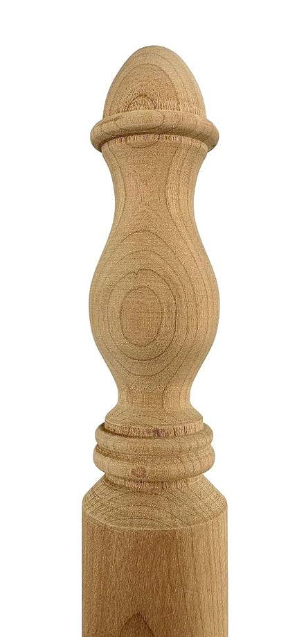 Highland Manor Round Traditional Solid Wood Corner Guard, 32-Inch