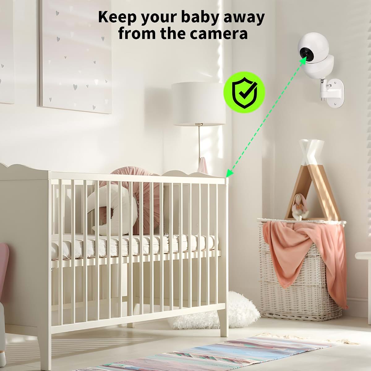 Adjustable Wall Mount for Babysense Video Baby Monitor Camera