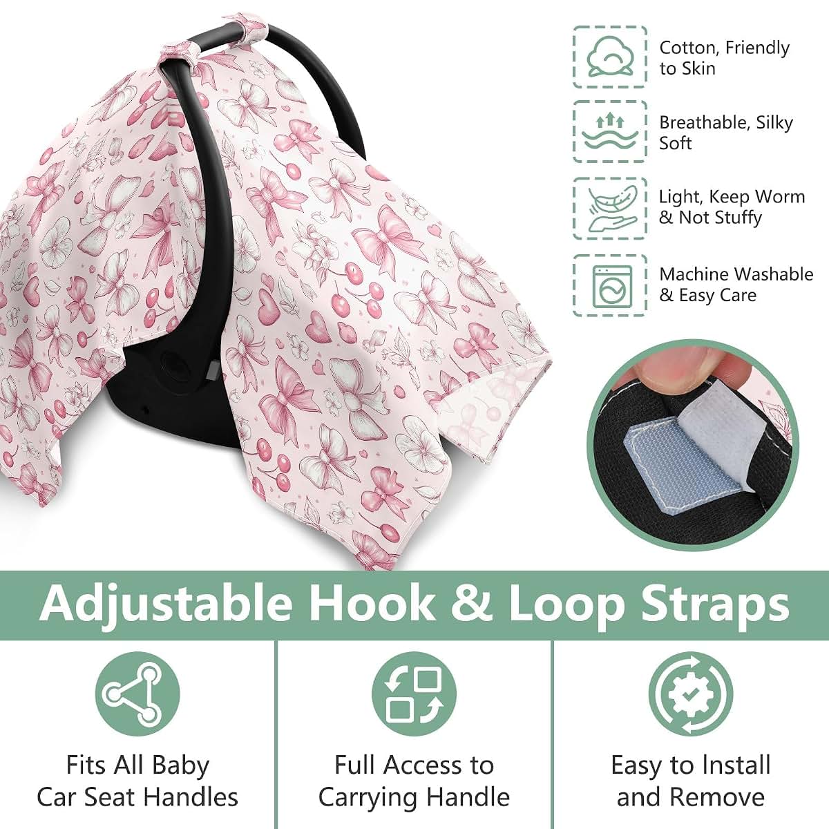 Muslin Universal Fit Stroller Car Seat Cover