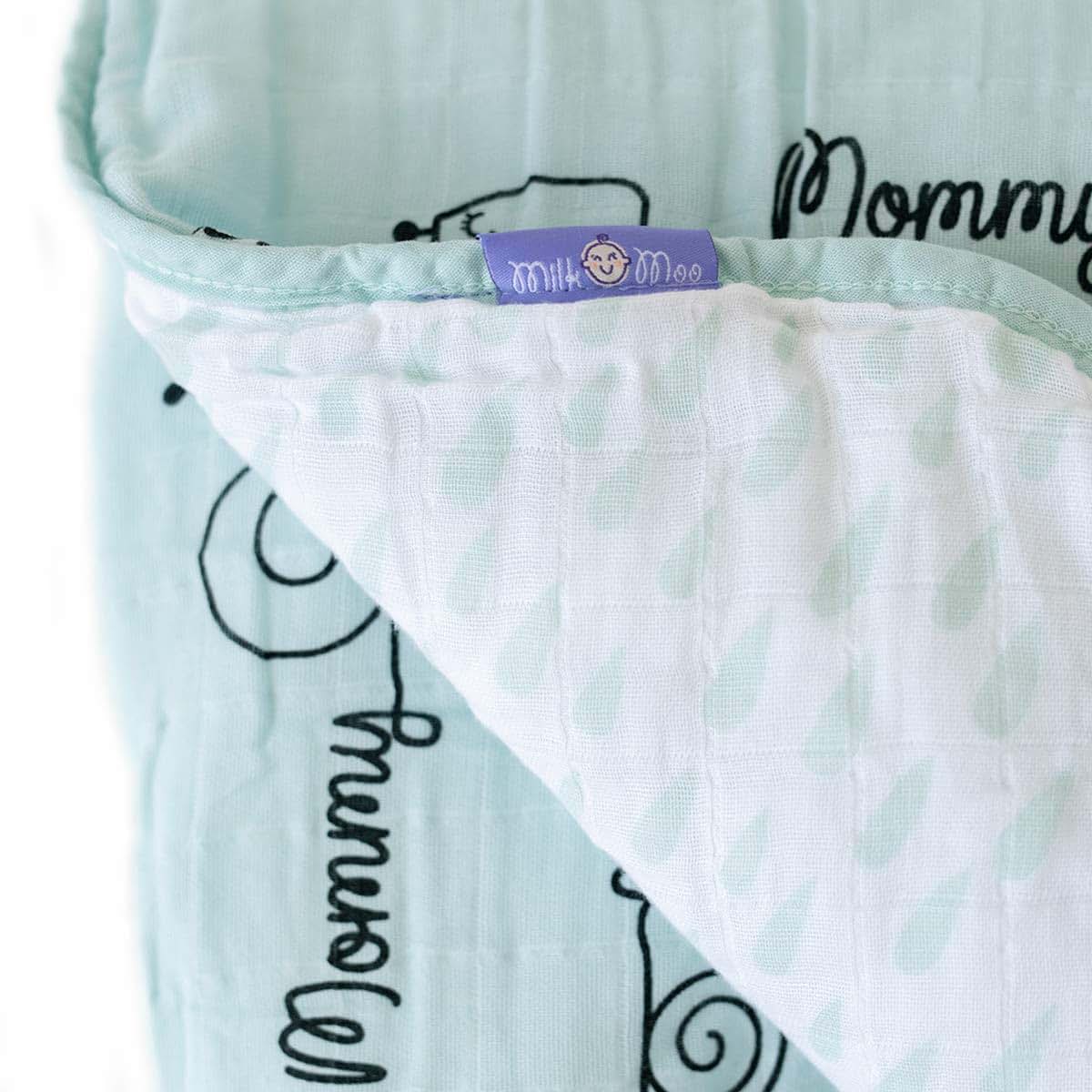 Milk&Moo Snail Muslin Baby Blanket, 4-Layer Cotton Swaddle, 90x110 cm