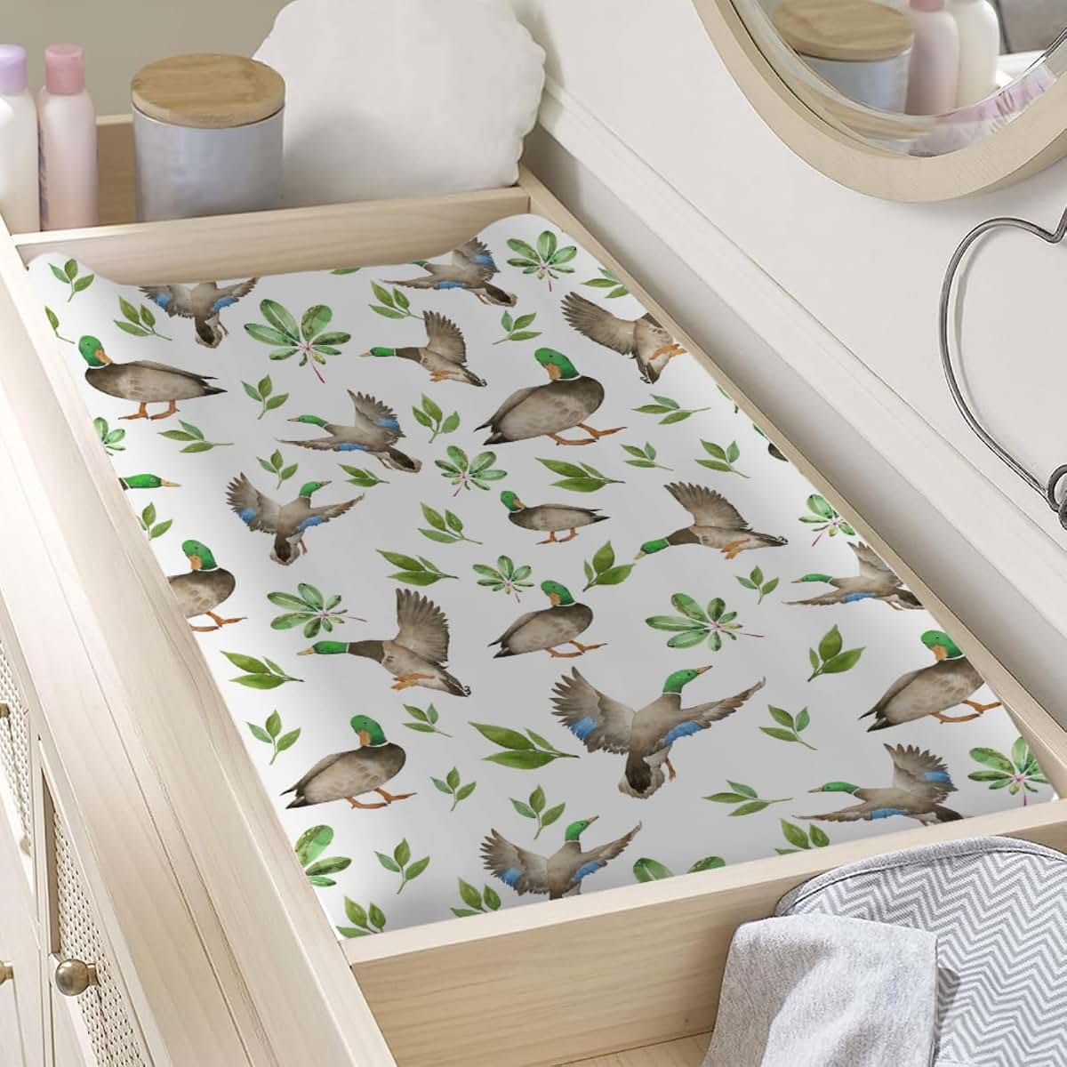 Kastlee Mallard Ducks Changing Pad Cover
