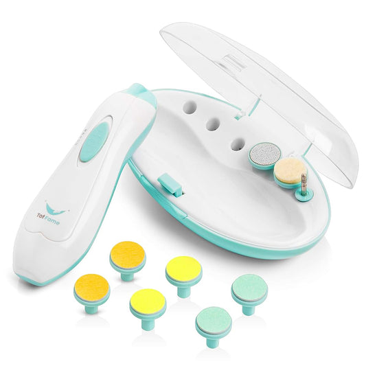 Totfame Electric Baby Nail File Trimmer - 9-Piece Nail Care Set