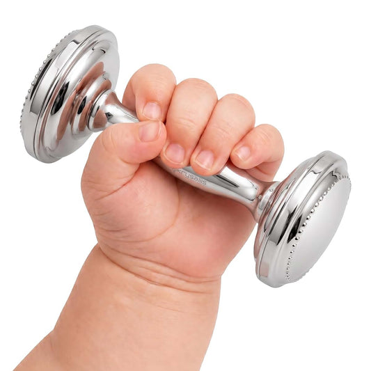 Krysaliis Silver Plated Dumbbell Rattle