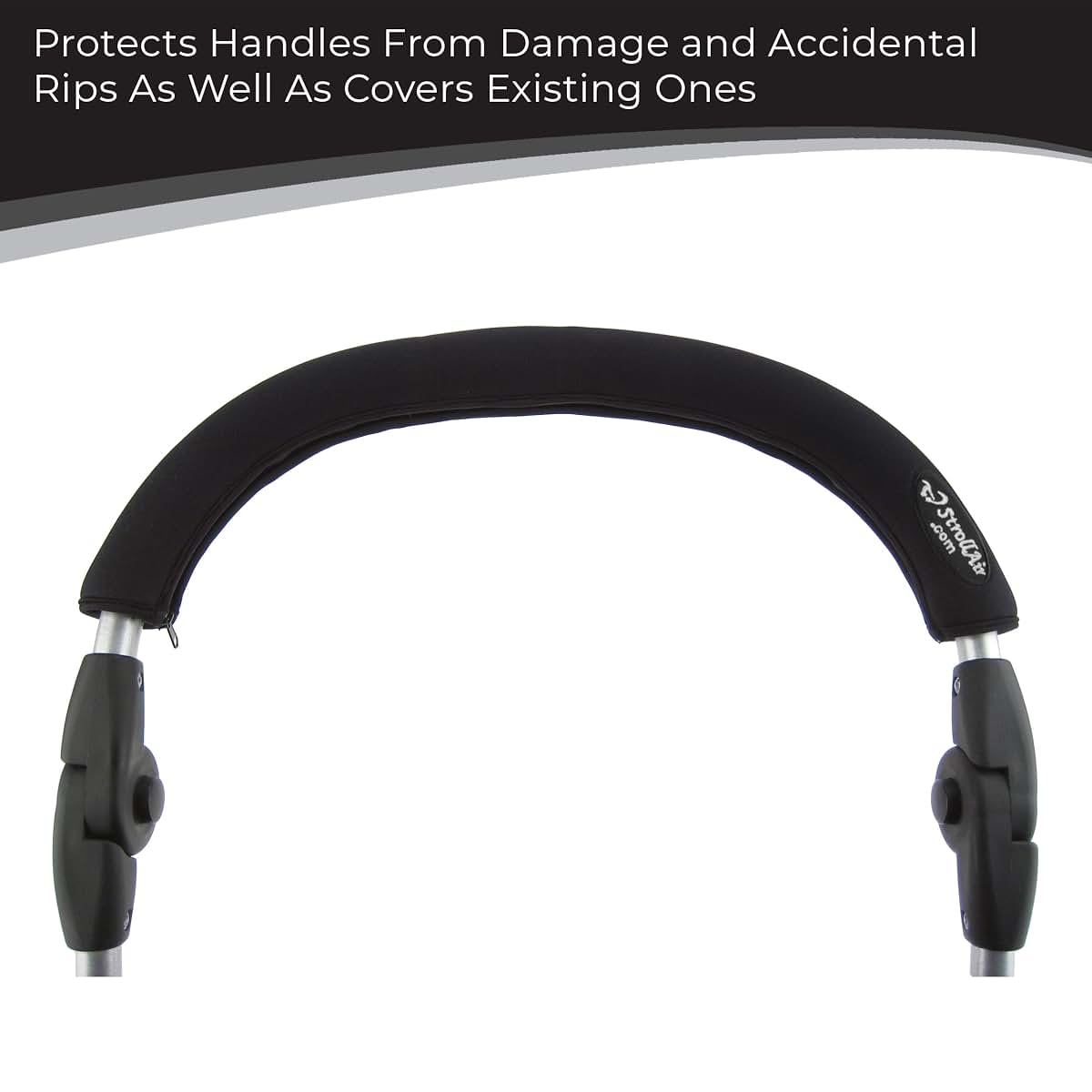 StrollAir Universal Handle Sleeve Cover, Black, 24", 1 Count
