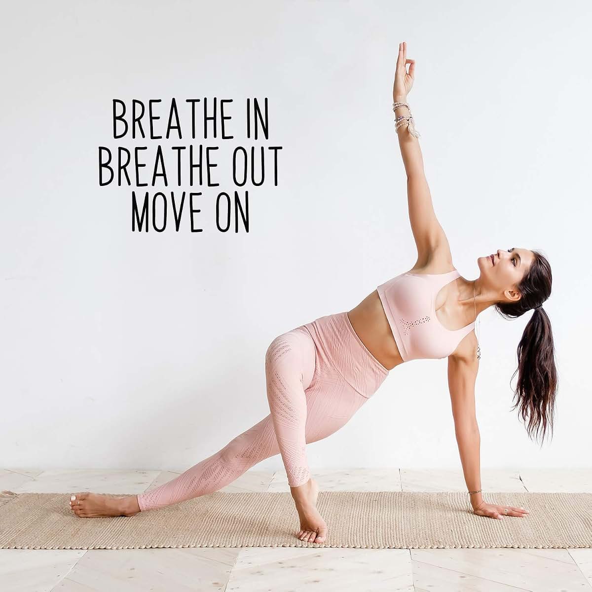 Vinyl Wall Art Decal Breathe In Breathe Out Move On 17 X 23 Inch