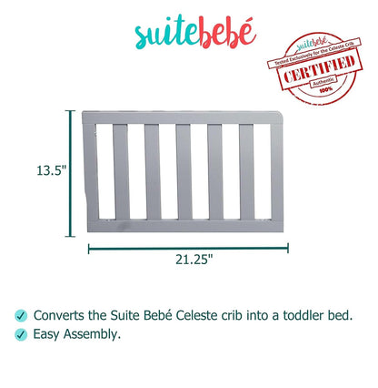 Suite Bebe Celeste Toddler Guard Rail In Light Grey (photo 4)