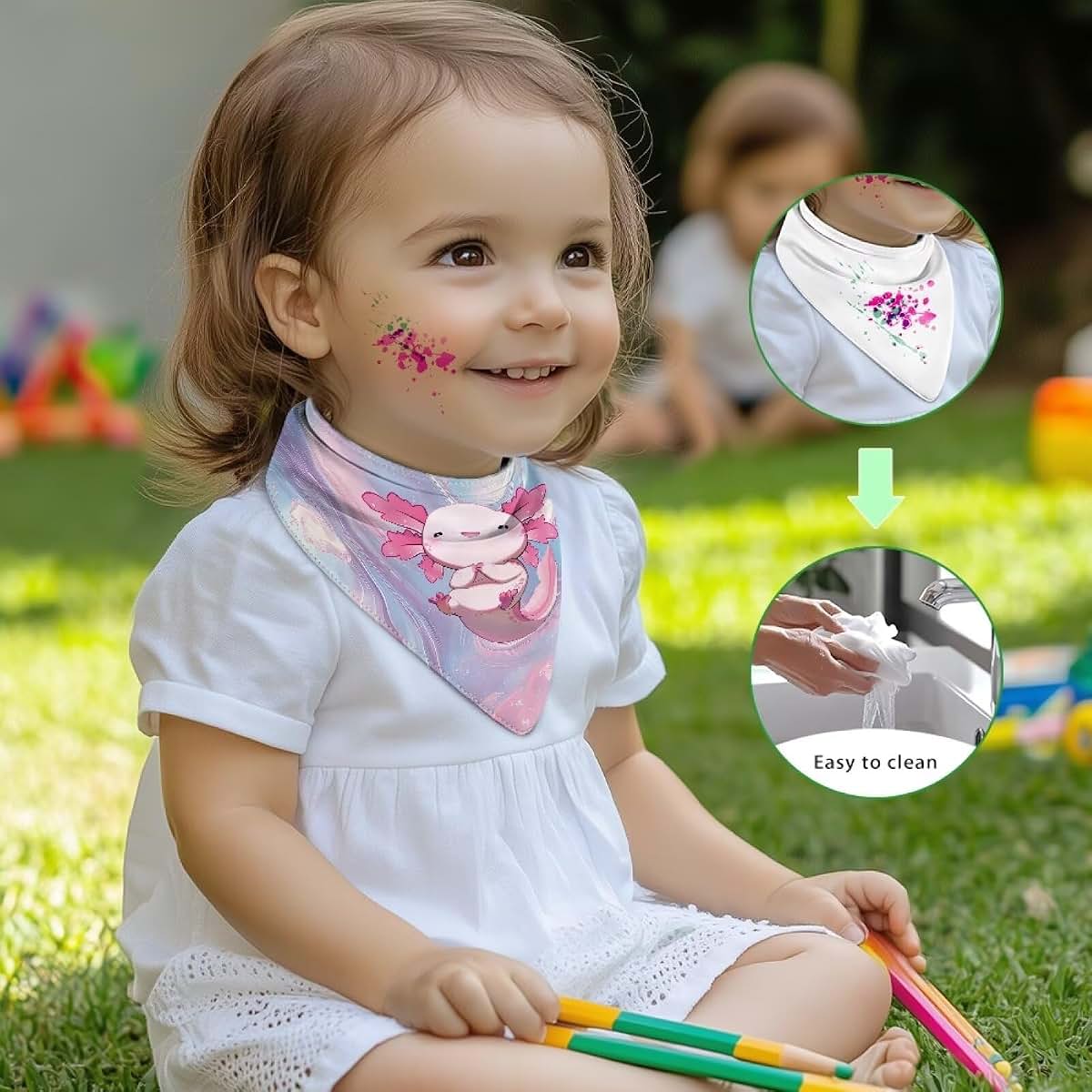 LedBack Baby Bandana Bibs for Drooling and Teething Trendy Bandana Bibs