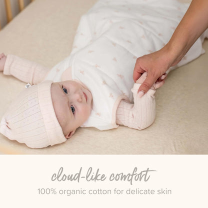 Burt's Bees Organic Cotton Fitted Crib Sheet, Breathable Bedding
