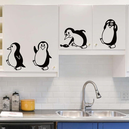Cute Penguin Removable Vinyl Wall Decal Art for Nursery and Kids' Bedrooms