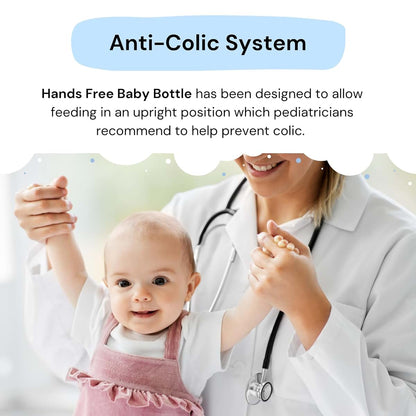 Hands-Free Bottle System with Fast Flow Nipple for Traveling Toddlers