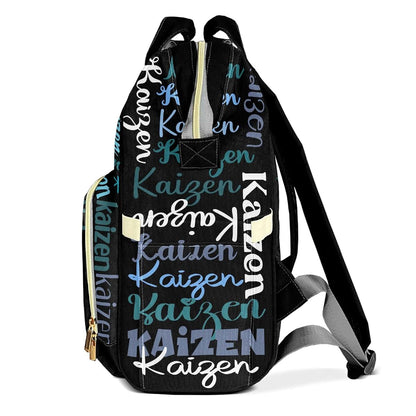 LiSoAkWE Name Balck Personalized Diaper Bag Backpack with Name,Customized Nappy Backpack for Baby Girls, Multi-function (photo 3)