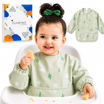 ANGORA BRANDS Silicone Baby Bib for Toddlers & Infants – 100% Food-Grade Waterproof Bib with Deep Food Catcher Pocket –