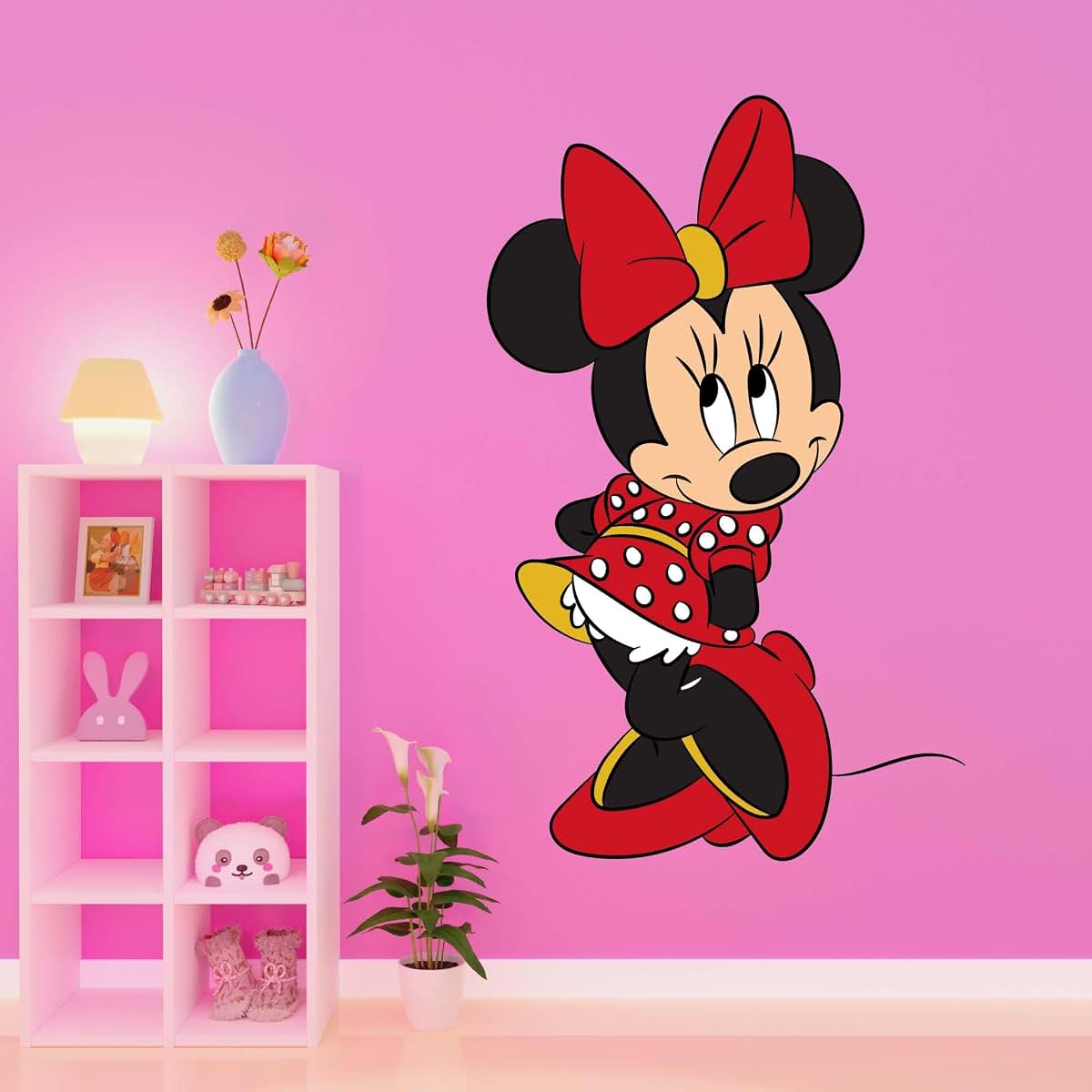 Kelly Wall Decals Minnie Cute Design Cartoon Design Child's Bedroom Wall Decoration