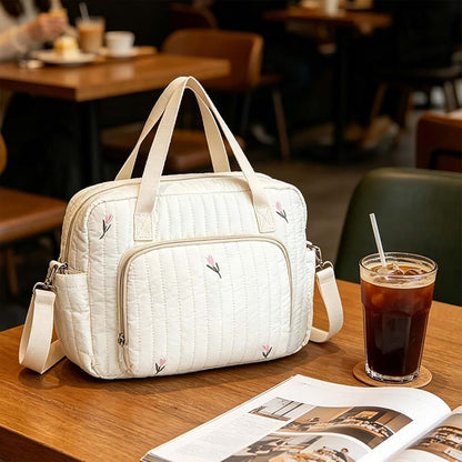 Baby Diaper Bag Tote for Mom Multifunction Embroidery Hospital Travel Bag