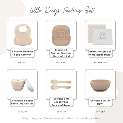 Little Keegs Baby Feeding Set - Baby Must Haves Gift Set - Baby Led Weaning Supplies - Toddler Silicone Feeding Set (photo 3)
